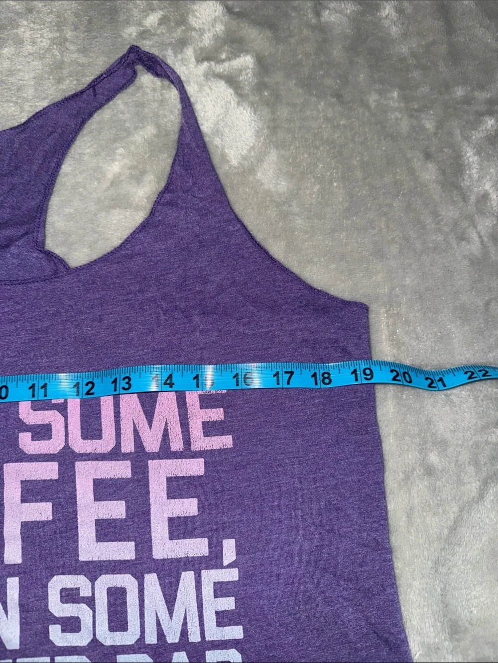 Purple Graphic Tank Top - 'Drink Some Coffee'